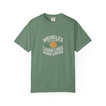 Wrinkles Are Just Laugh Lines Tee — Funny Smile Graphic T-Shirt