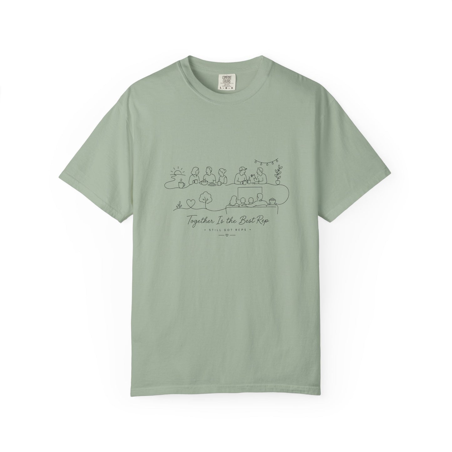 Adventure Series, Friends Line Art T-Shirt — "Together to the Finish Line" Minimal Graphic Tee