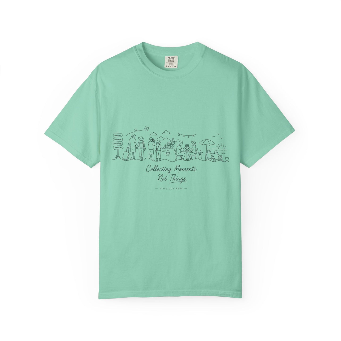 White Subtle Embossed Graphic T-Shirt