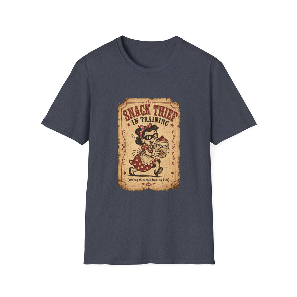 Snack Thief T-Shirt — Funny Retro Cookie Lover Tee ("Snack Thief in Training")