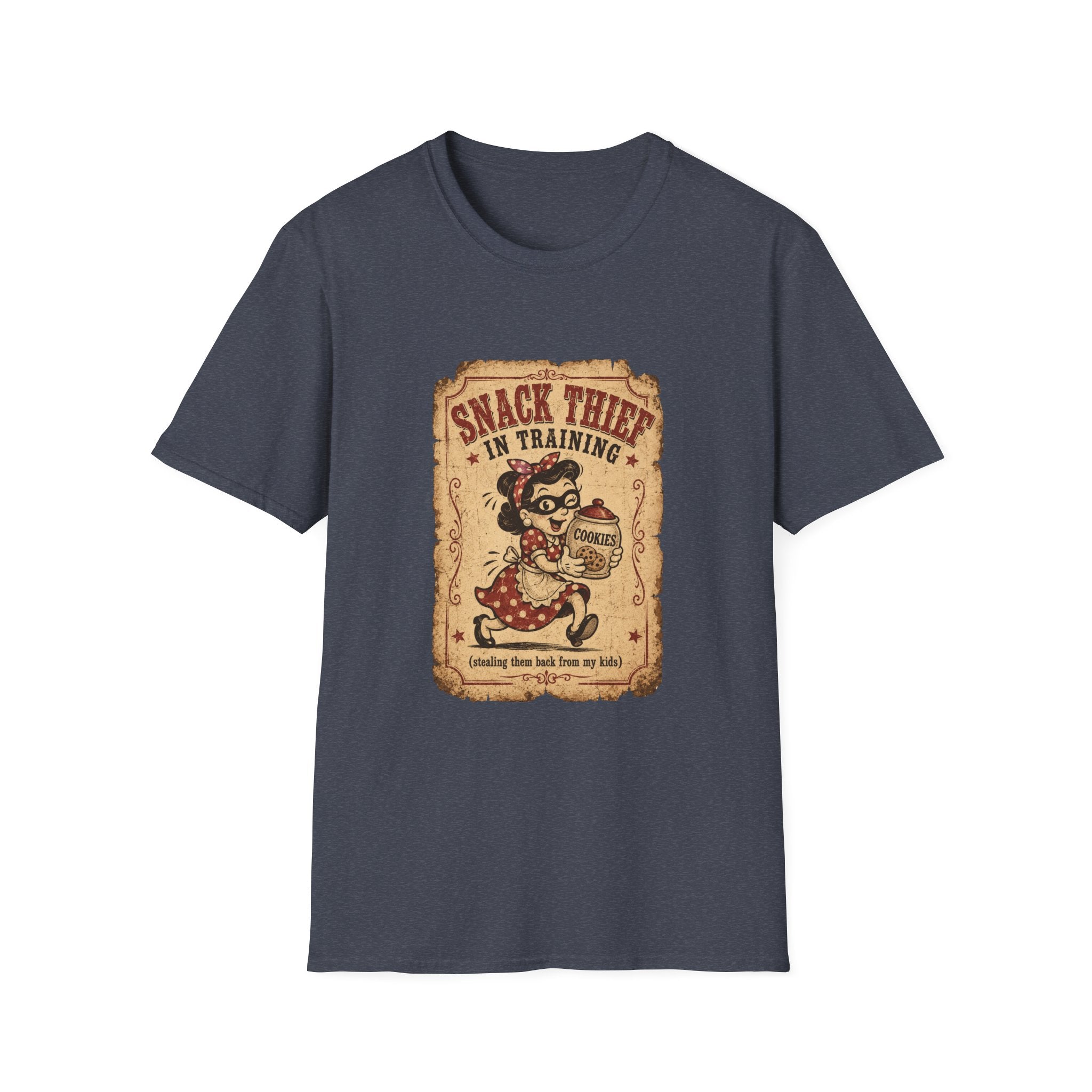 Snack Thief T-Shirt — Funny Retro Cookie Lover Tee ("Snack Thief in Training")