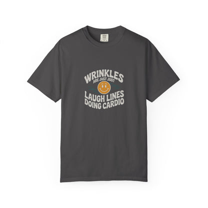 Wrinkles Are Just Laugh Lines Tee — Funny Smile Graphic T-Shirt