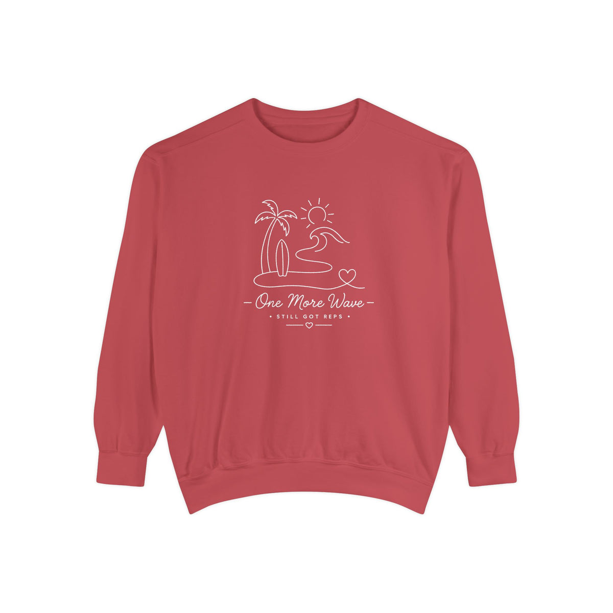 Inspirational Heritage Pullover | One More Wave Graphic Sweatshirt | Active Lifestyle Top