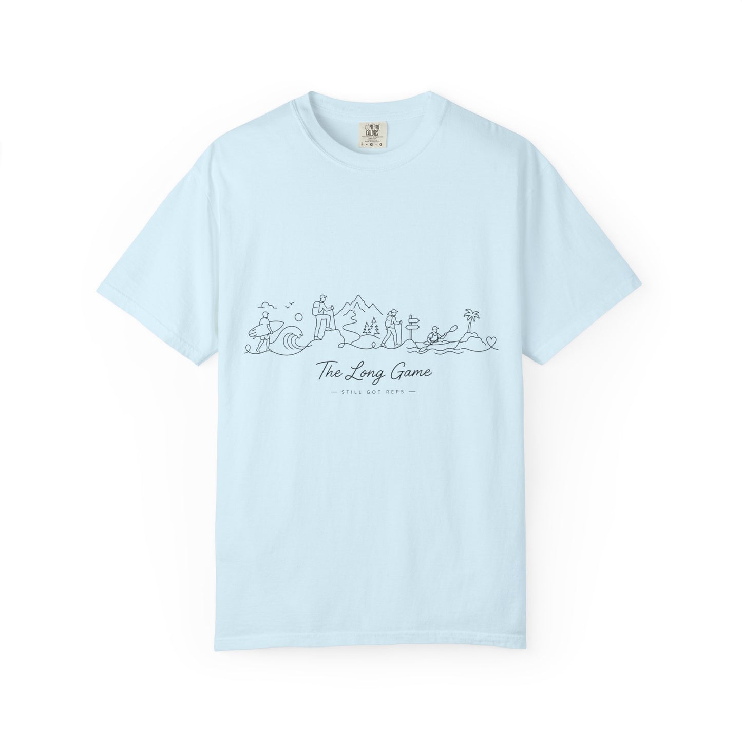 The Long Game T-Shirt — Minimal Line Art Crew Neck