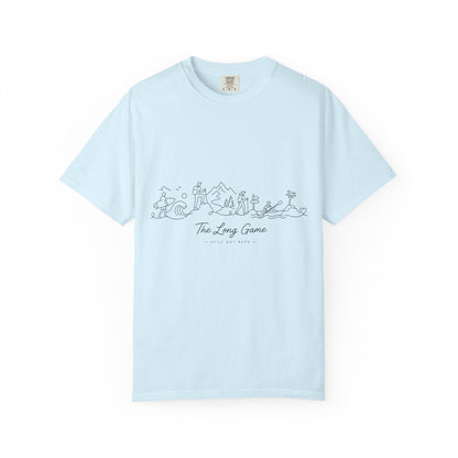 The Long Game T-Shirt — Minimal Line Art Crew Neck