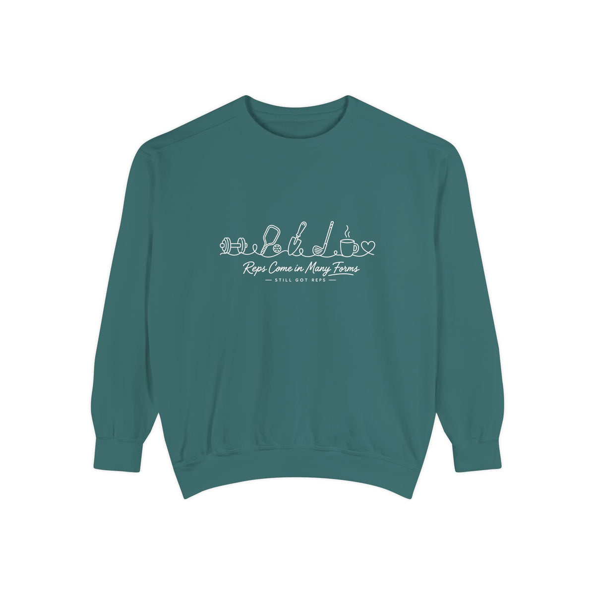 Athletic Longevity Pullover | Reps Come in Many Forms Graphic Sweatshirt | Active Aging Top