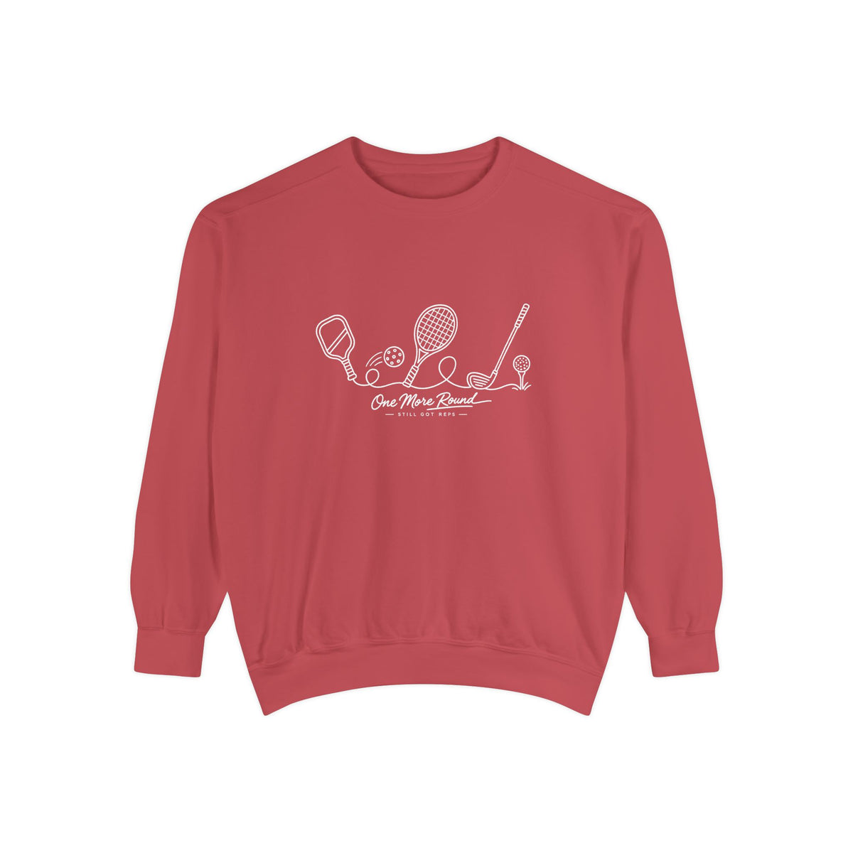 Athletic Longevity Pullover | One More Round Graphic Sweatshirt | Active Aging Top