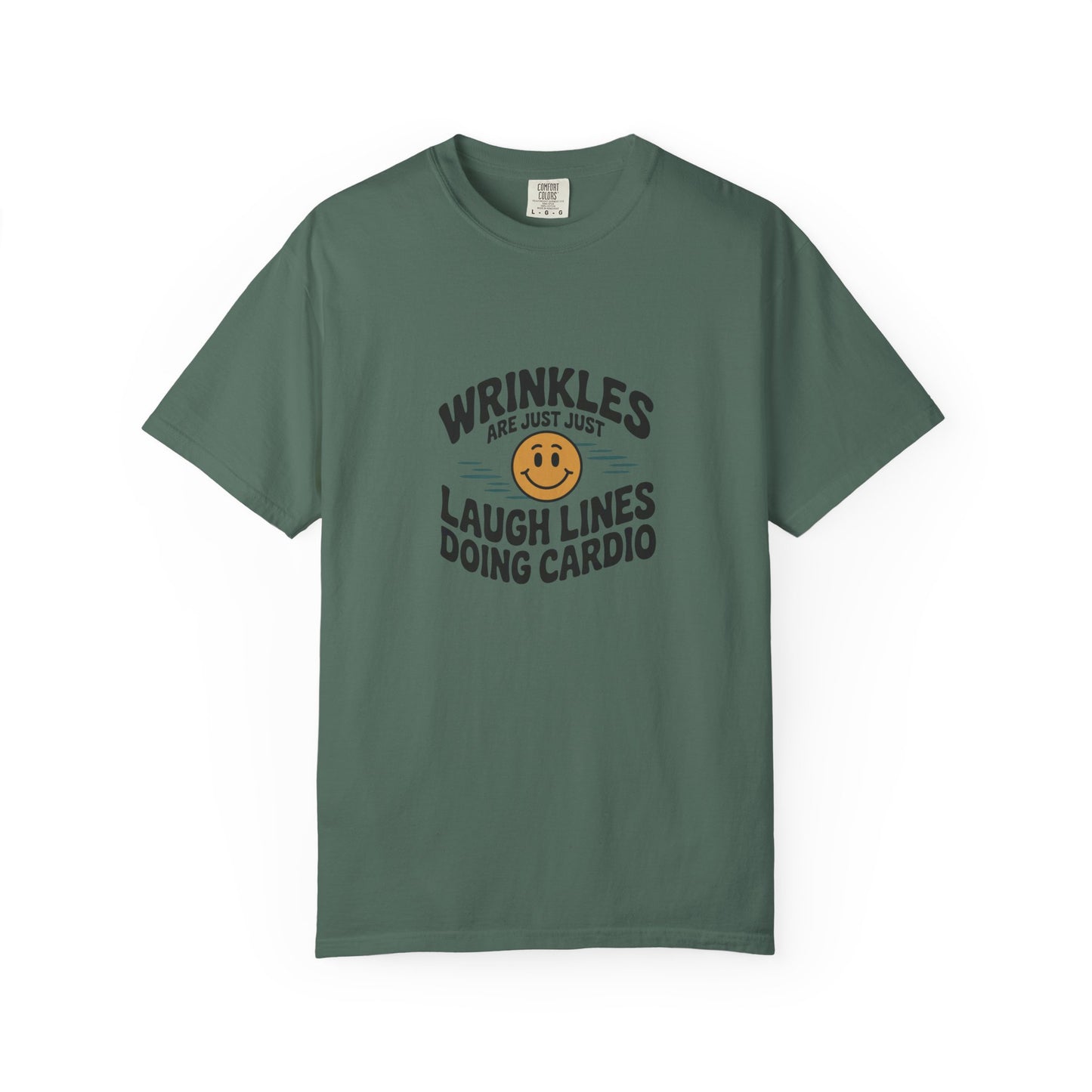 Wrinkles Are Just Laugh Lines Tee — Funny Smile Graphic T-Shirt