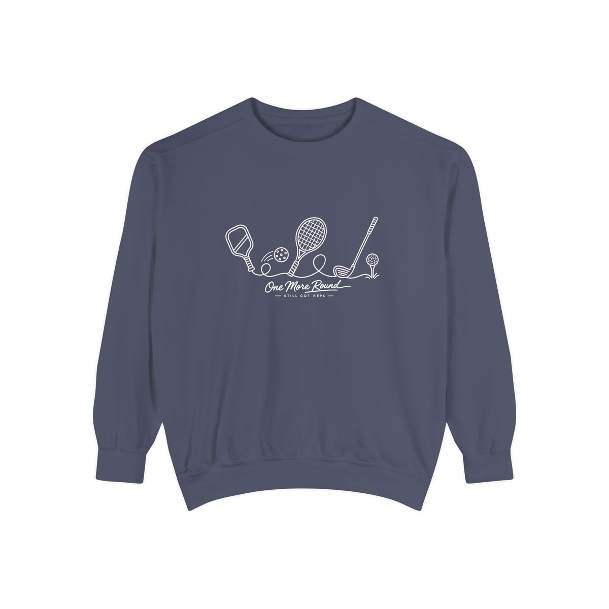 Athletic Longevity Pullover | One More Round Graphic Sweatshirt | Active Aging Top