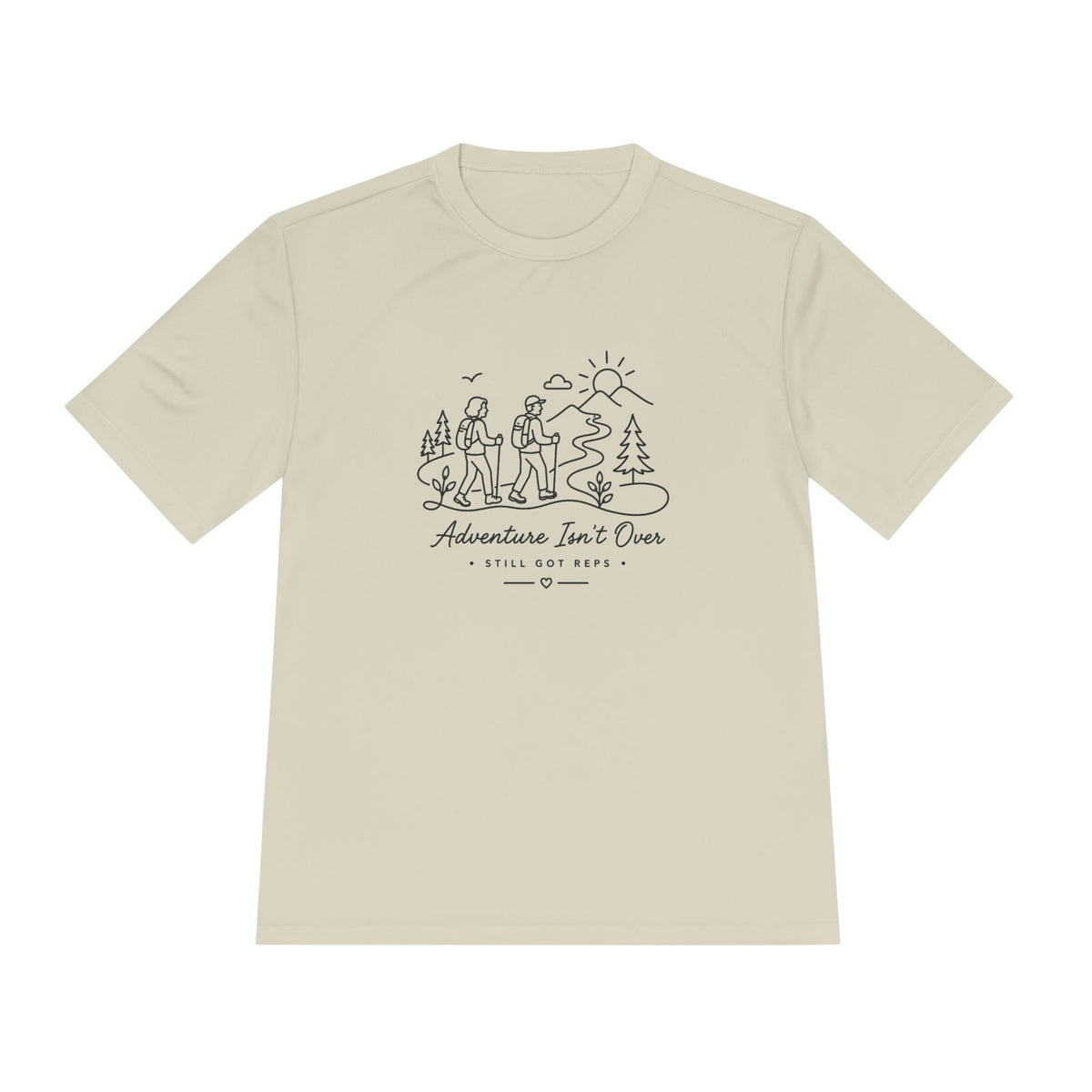 Couples Adventure Line Art Dry Fit T-Shirt