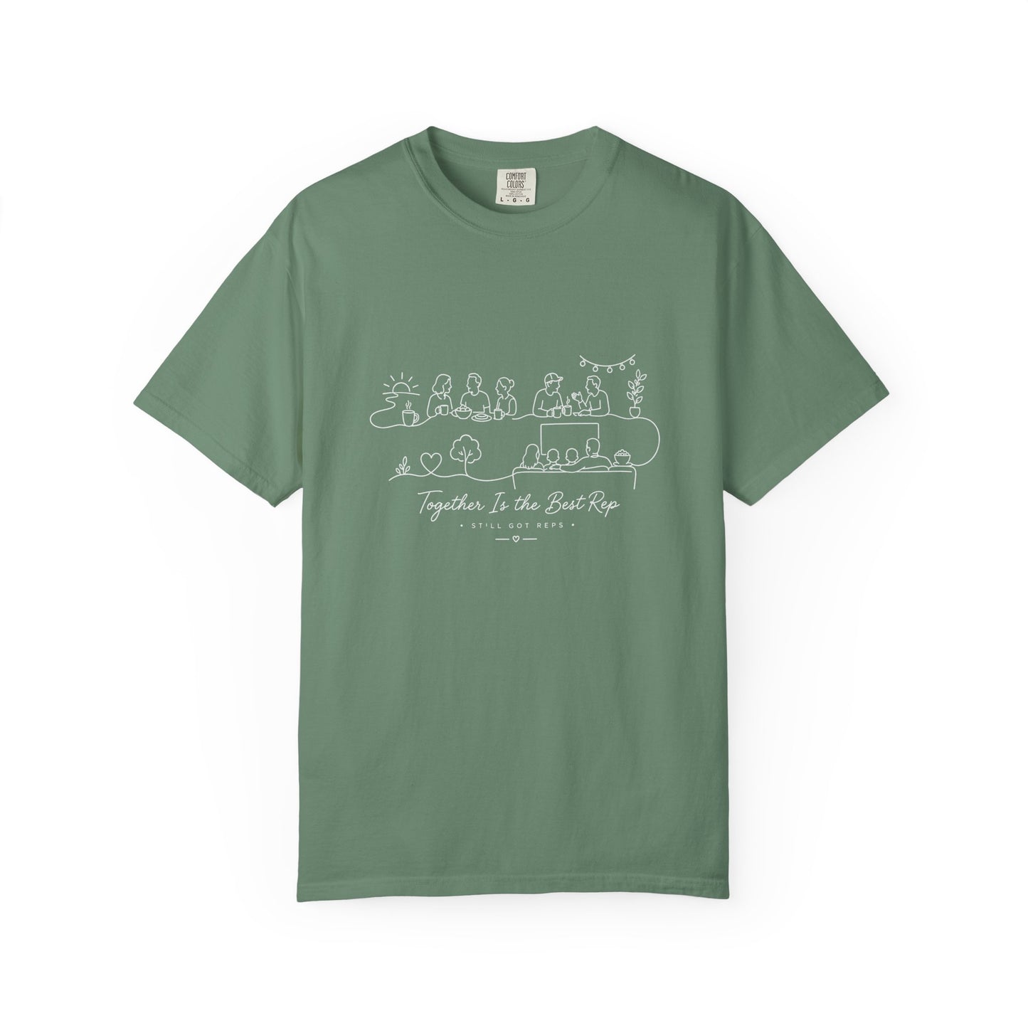 Adventure Series, Friends Line Art T-Shirt — "Together to the Finish Line" Minimal Graphic Tee