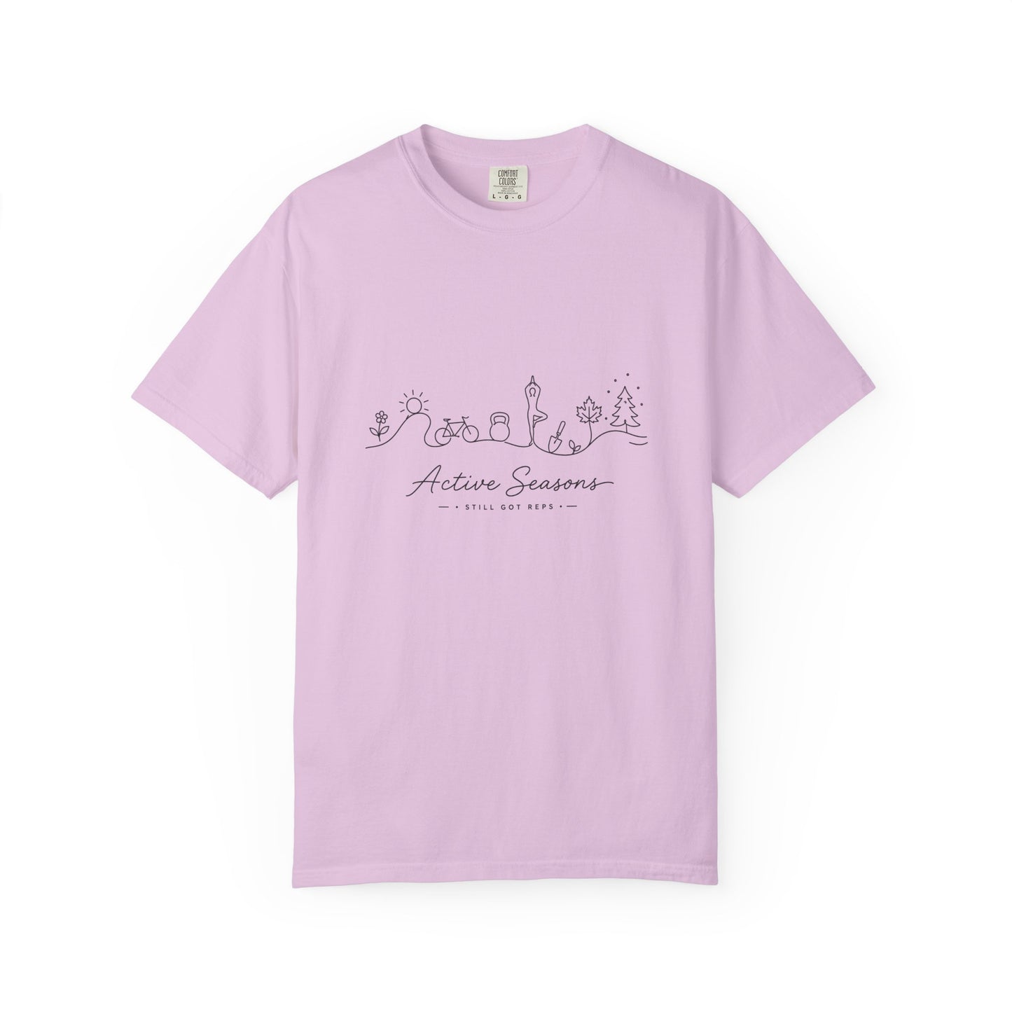Adventure Series Active Seasons T-Shirt — Minimal Line Art Seasonal Graphic Tee