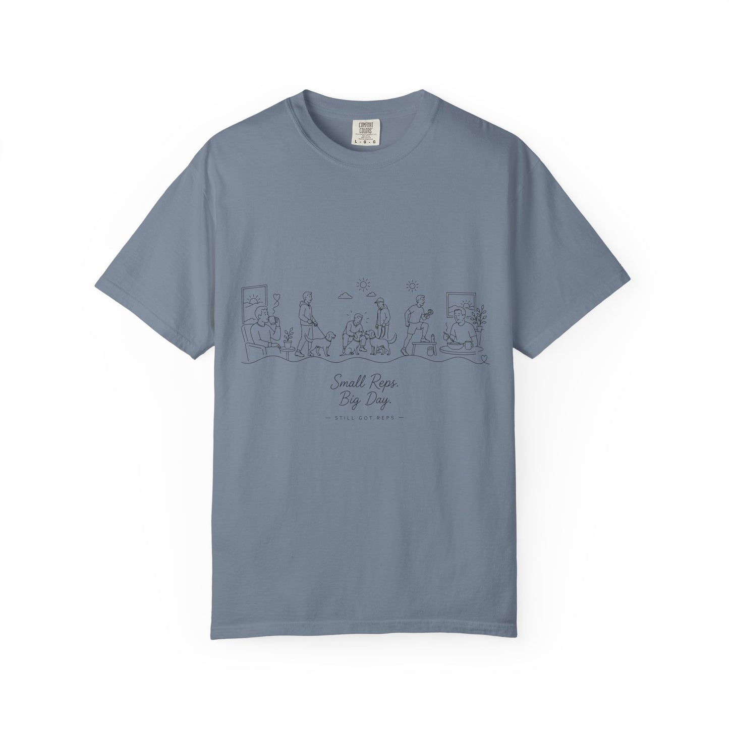 Minimalist Line Art 'Small Town Big Day' Tee — Graphic T-Shirt