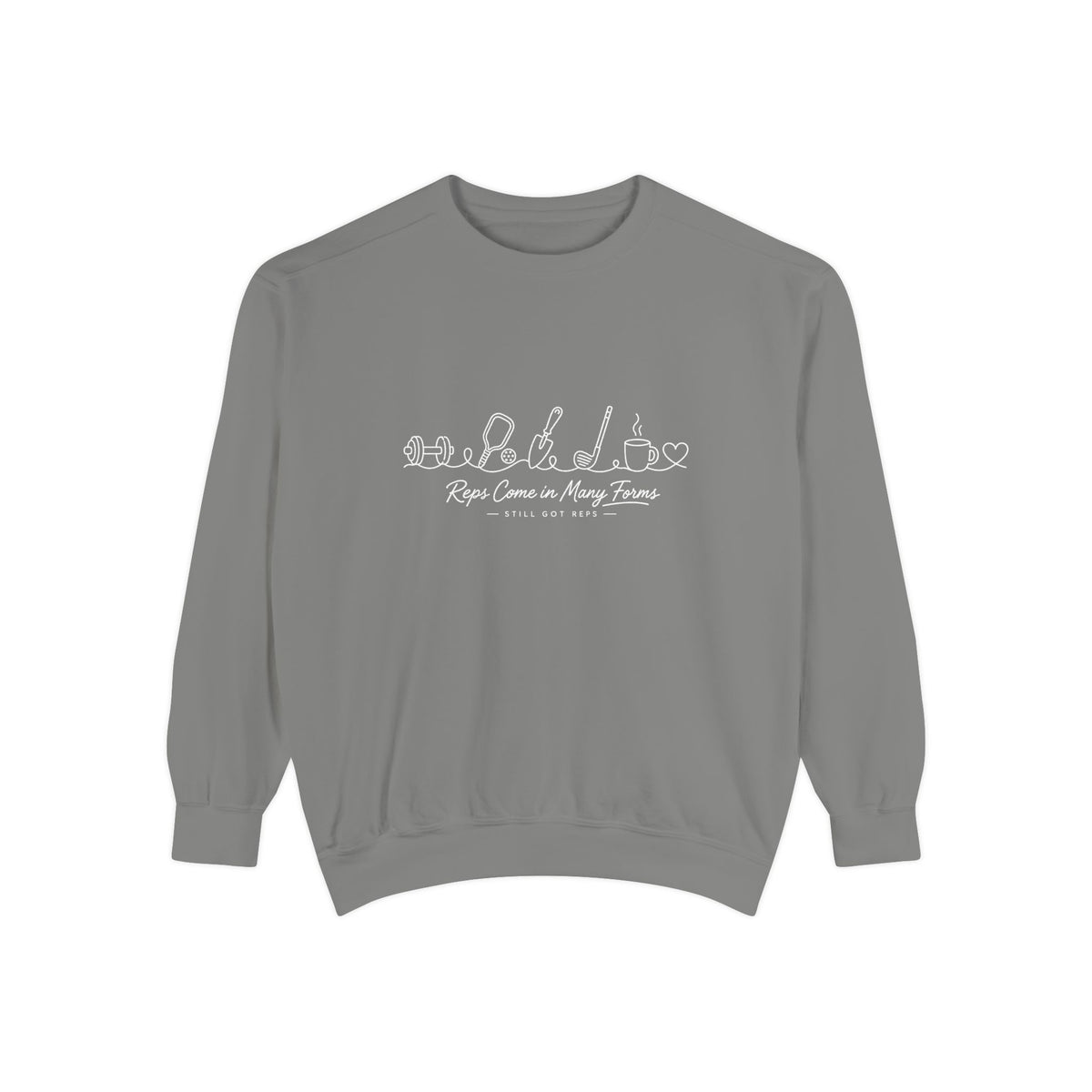 Athletic Longevity Pullover | Reps Come in Many Forms Graphic Sweatshirt | Active Aging Top