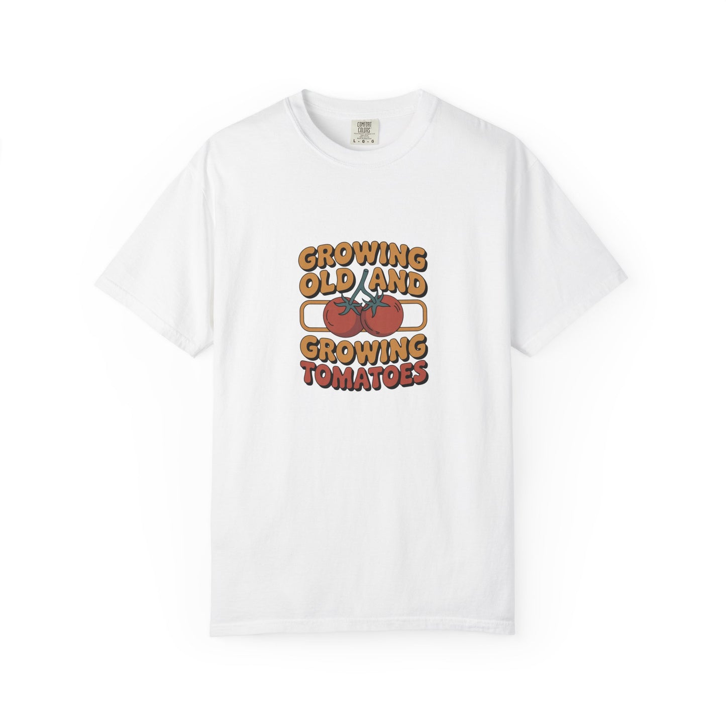 Growing Old and Growing Tomatoes T-Shirt — Vintage Gardeners Tee