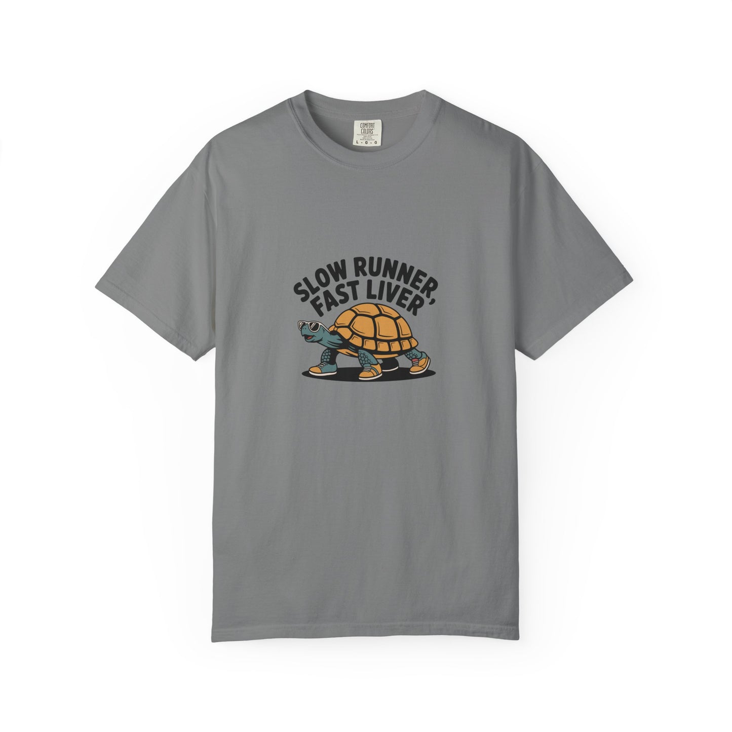 T-Shirt — "Slow Runner Fast Liver" Turtle Graphic Tee