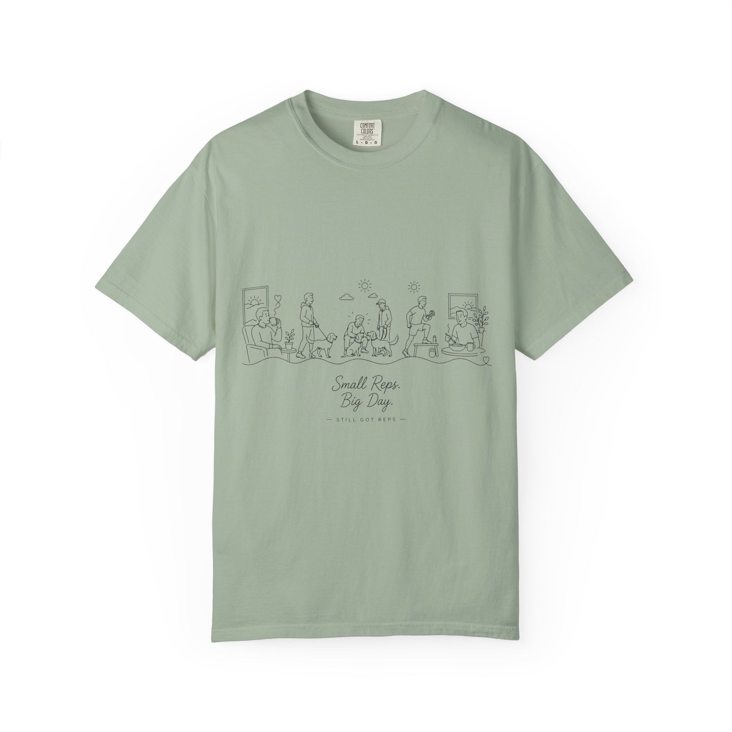 Minimalist Line Art 'Small Town Big Day' Tee — Graphic T-Shirt