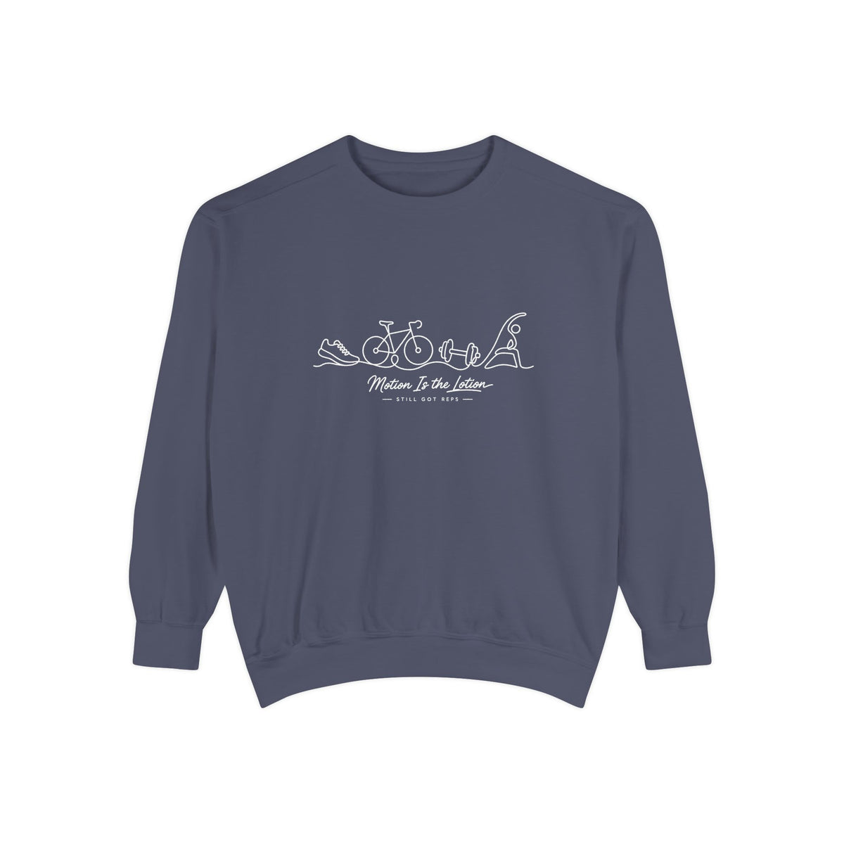 Lifestyle Wellness Pullover | Motion is the Lotion Graphic Sweatshirt | Daily Movement Top
