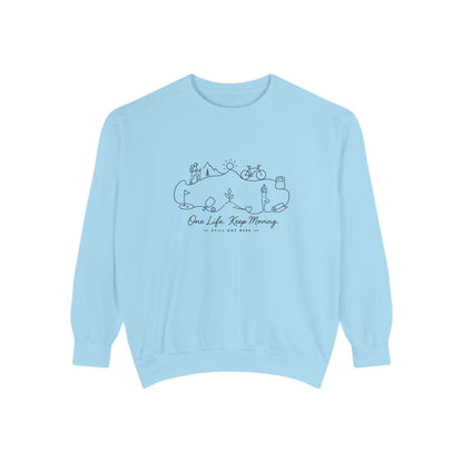 Inspirational Heritage Pullover | One Life Keep Moving Graphic Sweatshirt | Active Lifestyle Top