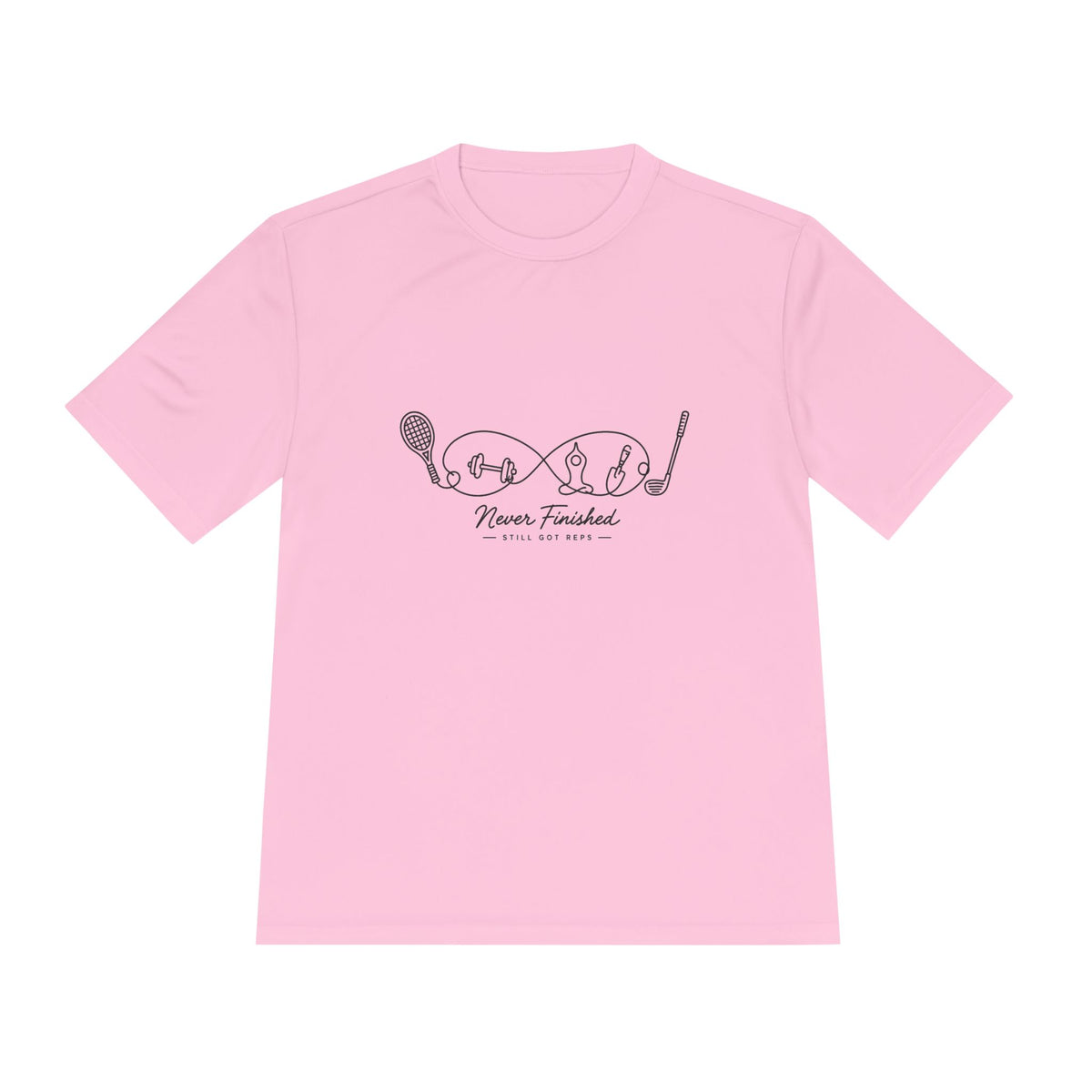 Never Finished Line Art Dry Fit T-Shirt