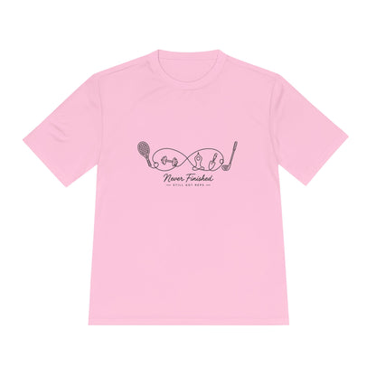 Never Finished Line Art Dry Fit T-Shirt
