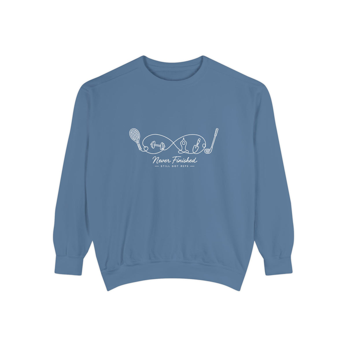 Athletic Longevity Pullover | Never Finished Graphic Sweatshirt | Active Aging Top