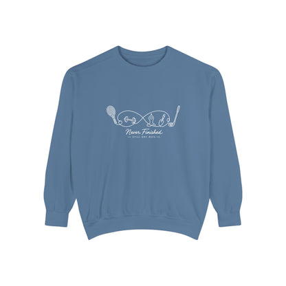 Athletic Longevity Pullover | Never Finished Graphic Sweatshirt | Active Aging Top