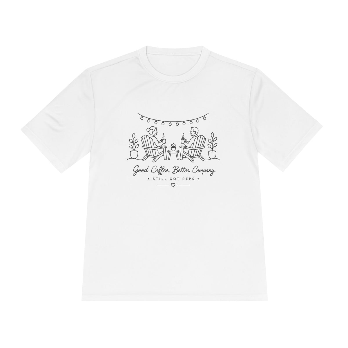 Good Coffee Great Company Line Art Dry Fit T-Shirt