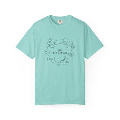 Adventure Series: No Off-Season Graphic T-Shirt — Minimal Line Art Fitness & Outdoors Tee
