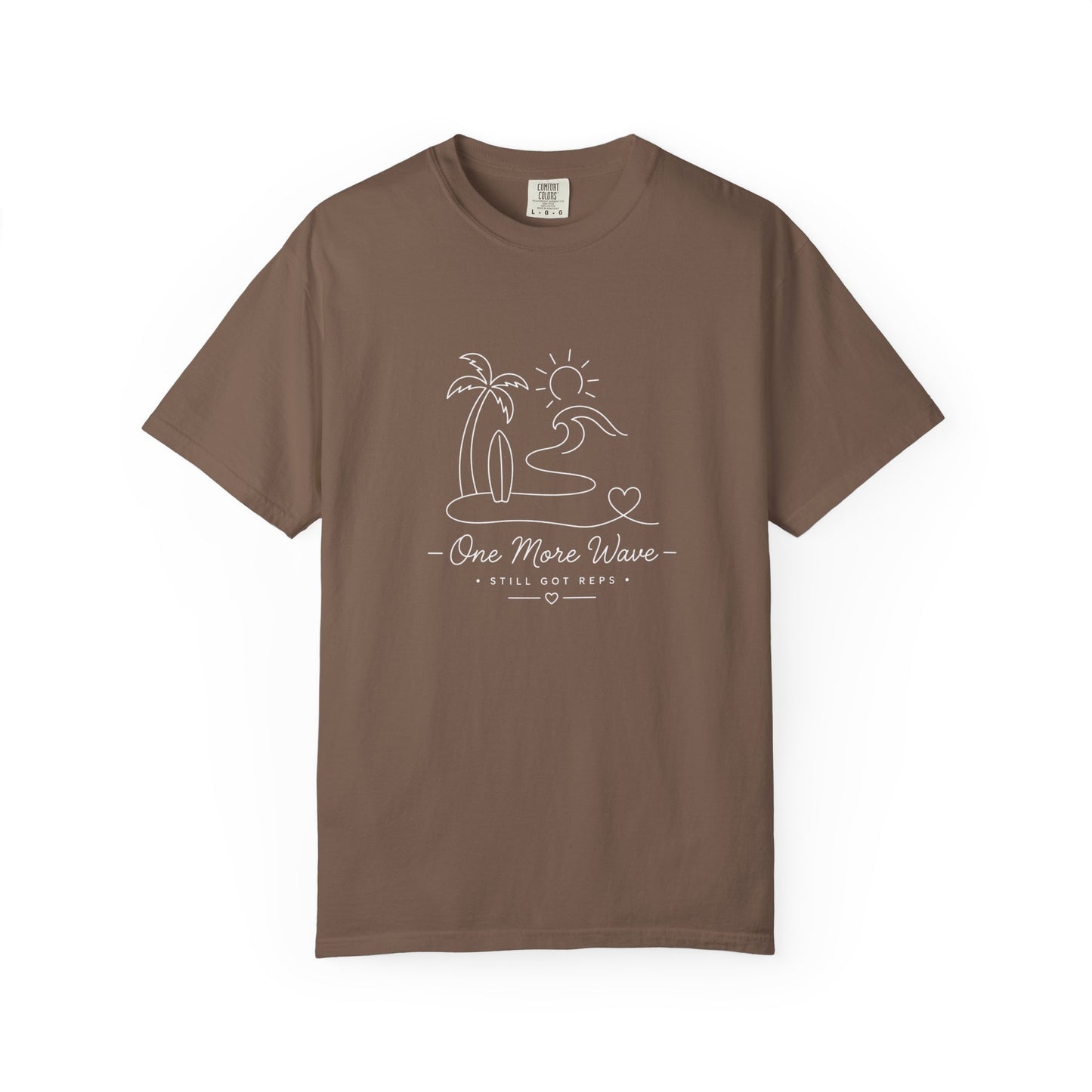Adventure Series, T-Shirt — "One More Wave" Minimal Beach Line Art Tee