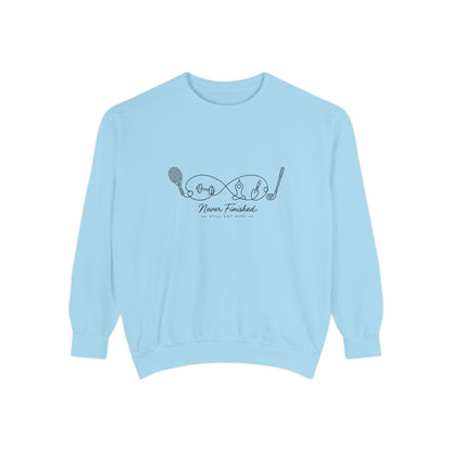Athletic Longevity Pullover | Never Finished Graphic Sweatshirt | Active Aging Top