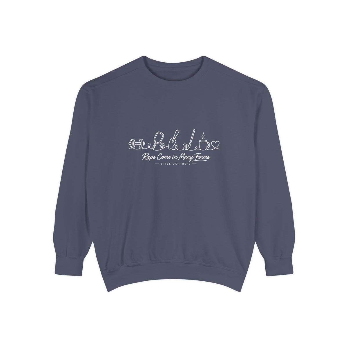 Athletic Longevity Pullover | Reps Come in Many Forms Graphic Sweatshirt | Active Aging Top