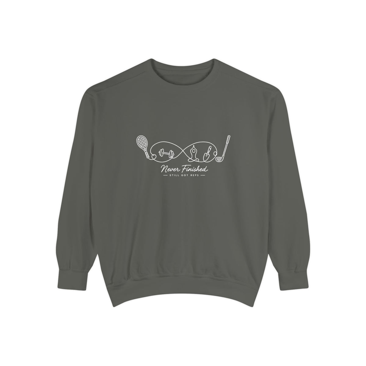 Athletic Longevity Pullover | Never Finished Graphic Sweatshirt | Active Aging Top