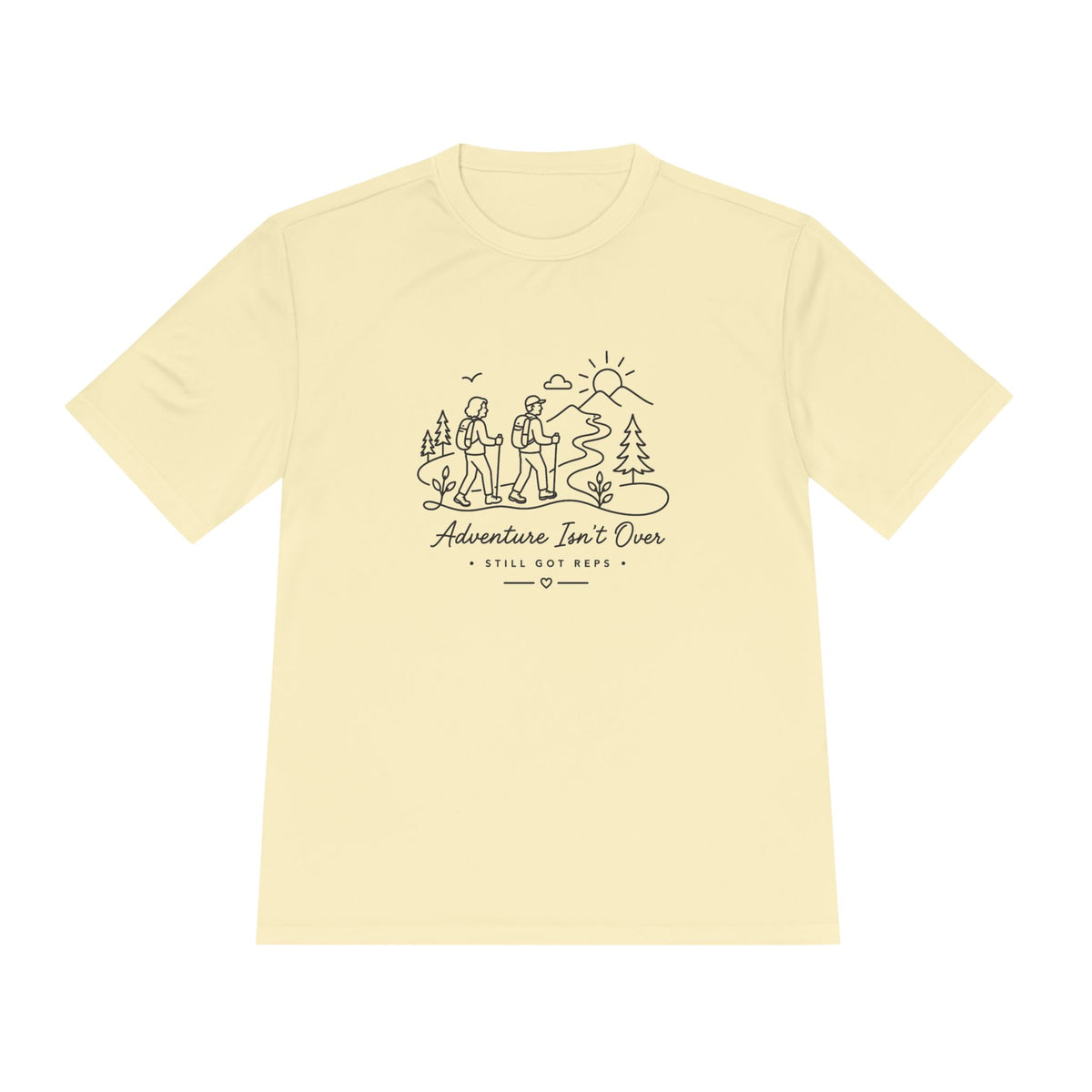 Couples Adventure Line Art Dry Fit T-Shirt