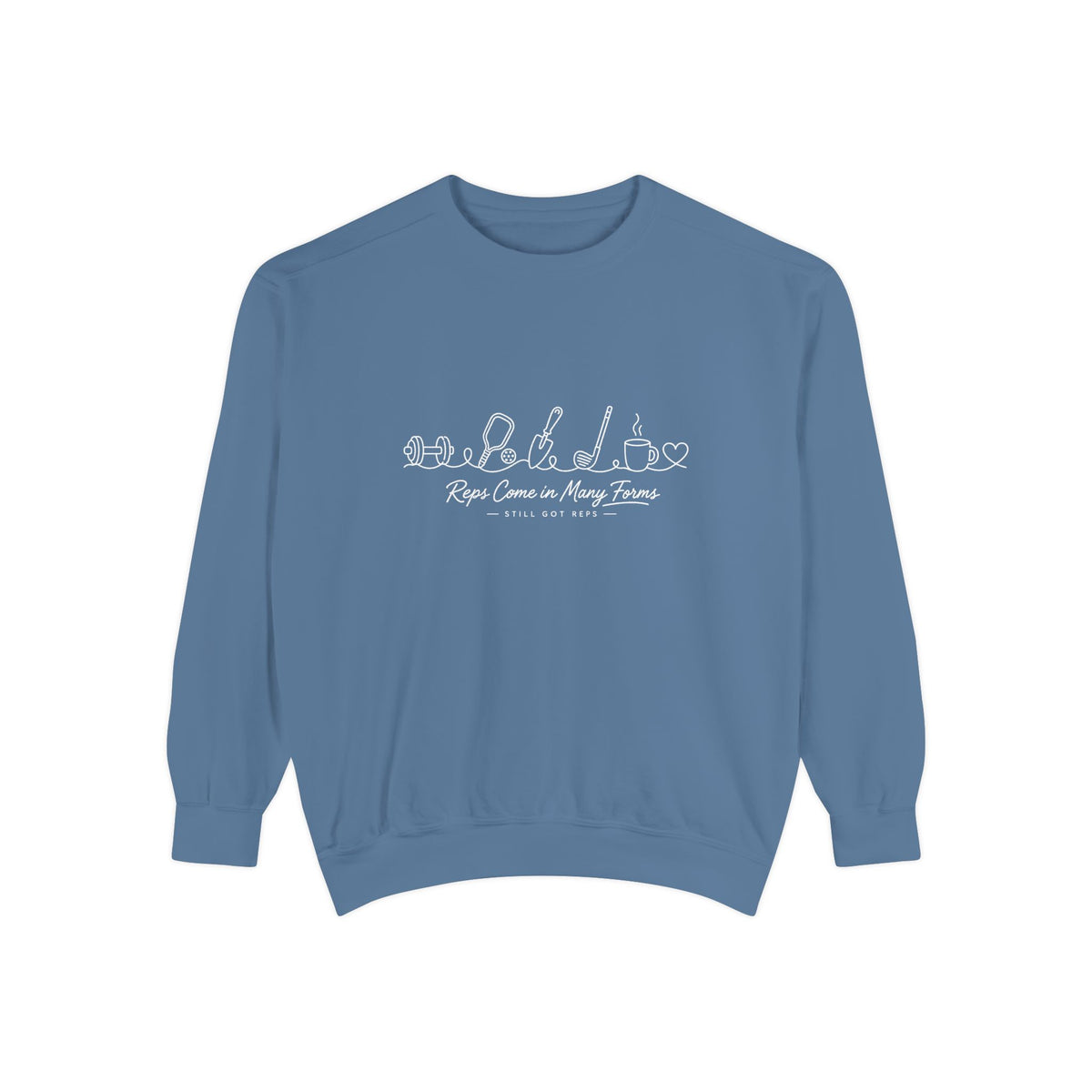 Athletic Longevity Pullover | Reps Come in Many Forms Graphic Sweatshirt | Active Aging Top
