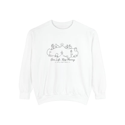 Inspirational Heritage Pullover | One Life Keep Moving Graphic Sweatshirt | Active Lifestyle Top