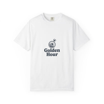 Golden Hour Pocket Tee — Vintage Pocket Watch Graphic T-Shirt