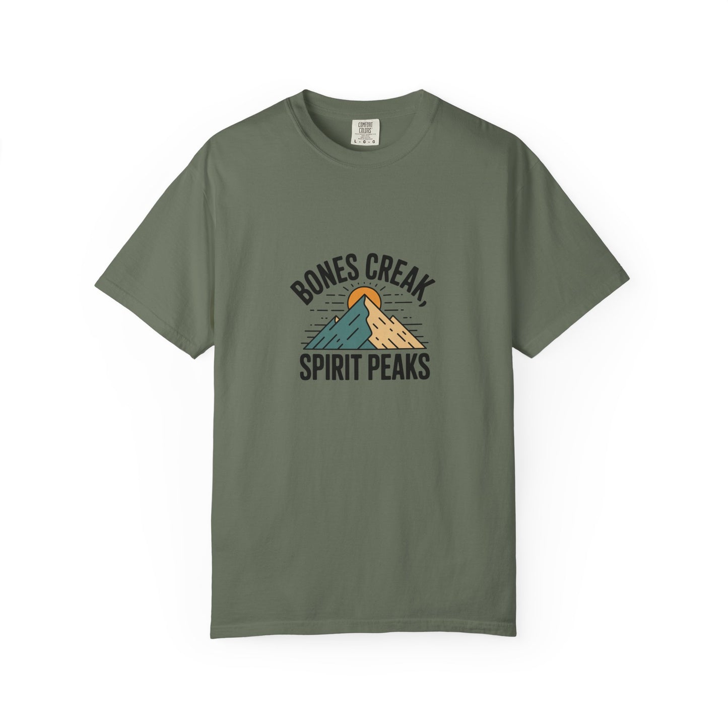 Bones Creak Spirit Peaks Mountain T-Shirt — Outdoor Adventure Graphic Tee