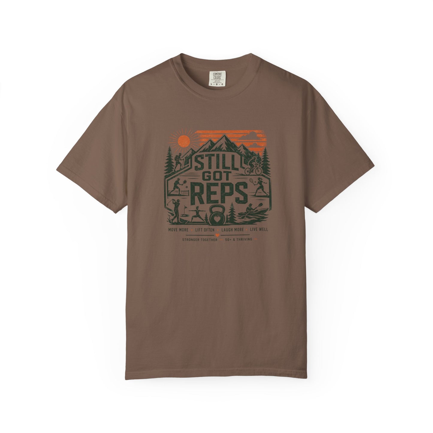 Still Got Reps T-Shirt — Retro Mountain Fitness Tee