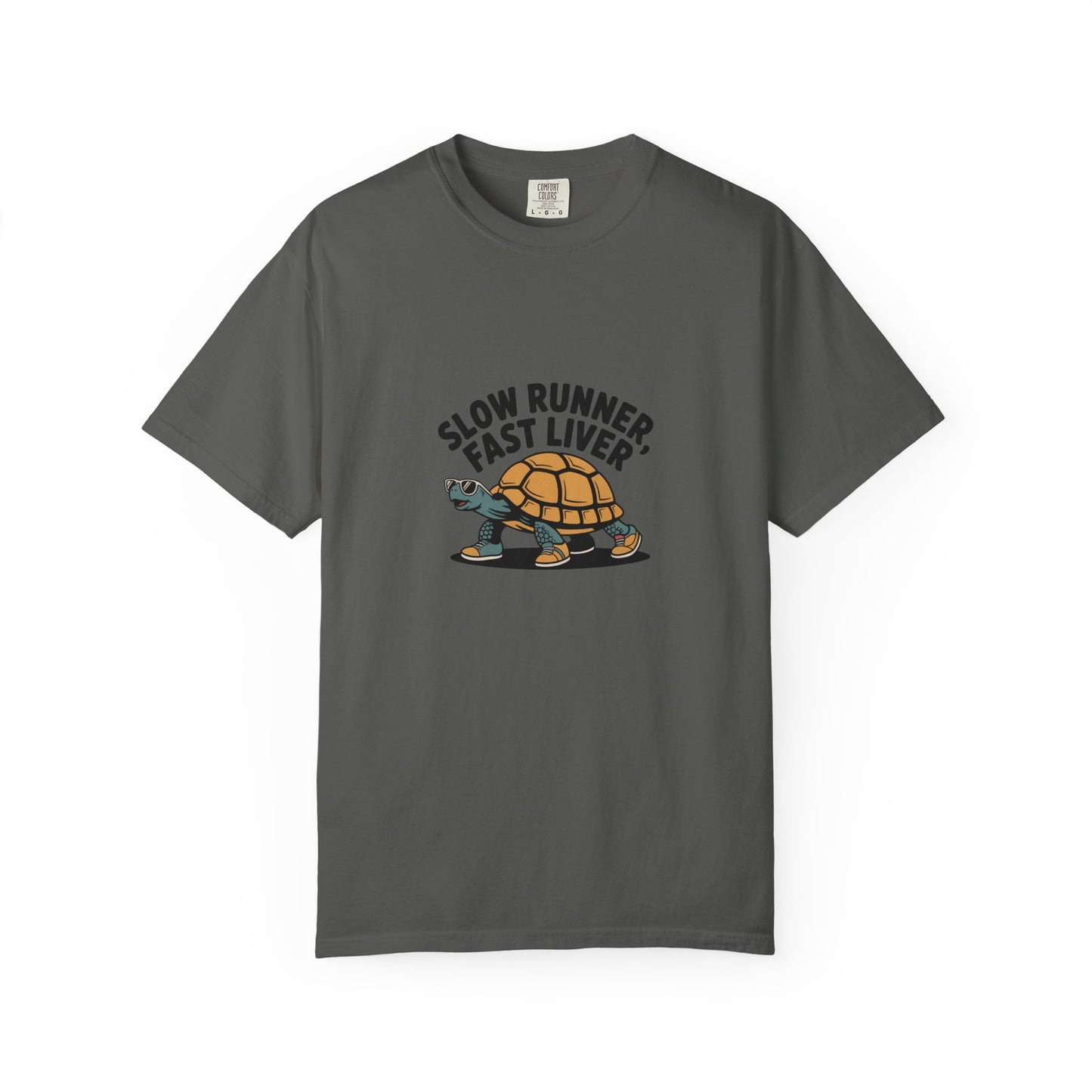 T-Shirt — "Slow Runner Fast Liver" Turtle Graphic Tee