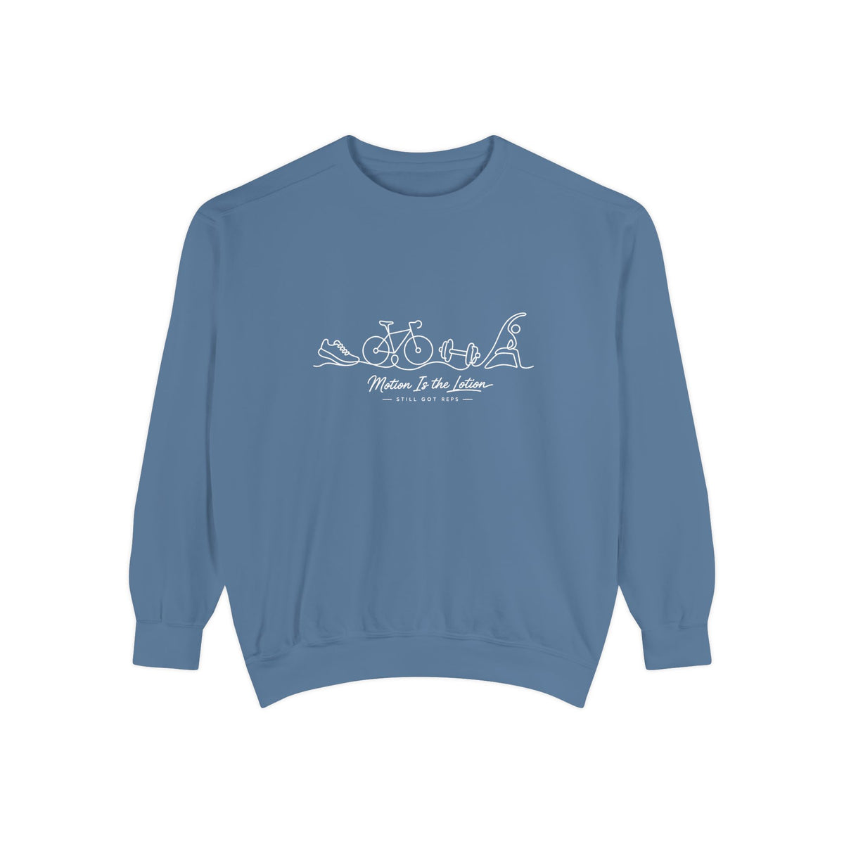 Lifestyle Wellness Pullover | Motion is the Lotion Graphic Sweatshirt | Daily Movement Top