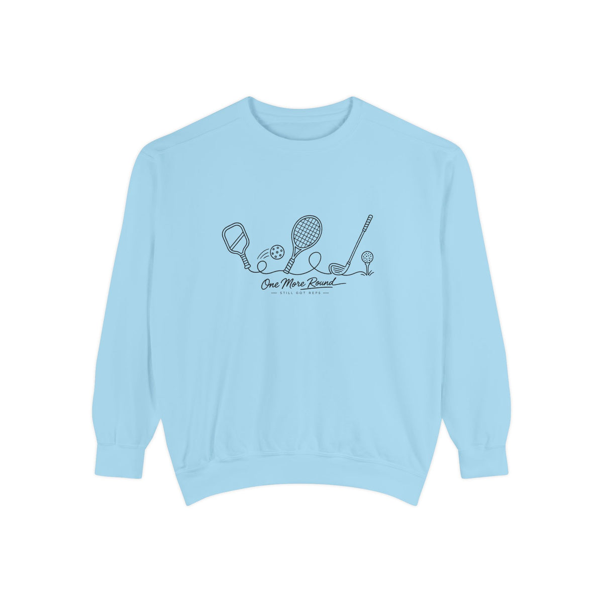 Athletic Longevity Pullover | One More Round Graphic Sweatshirt | Active Aging Top