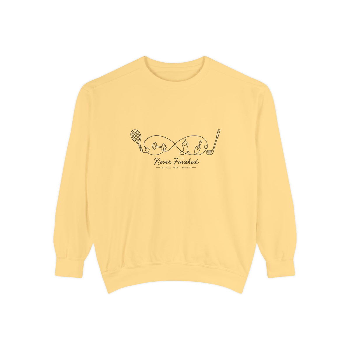 Athletic Longevity Pullover | Never Finished Graphic Sweatshirt | Active Aging Top