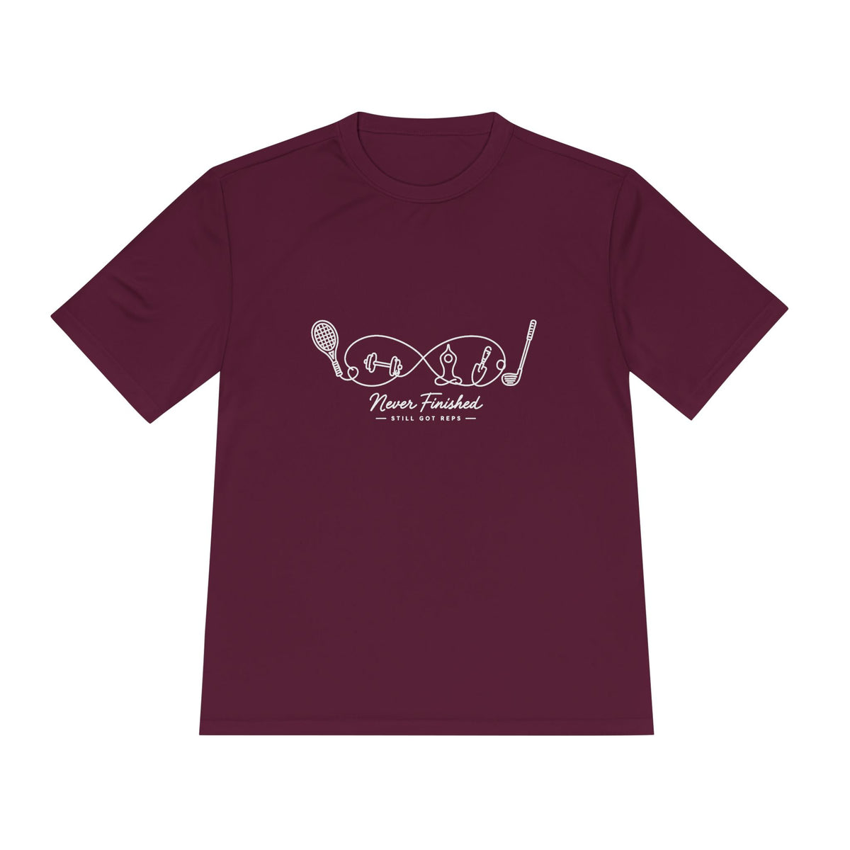 Never Finished Line Art Dry Fit T-Shirt