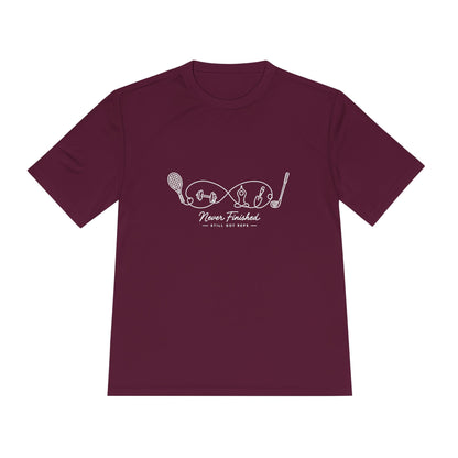 Never Finished Line Art Dry Fit T-Shirt