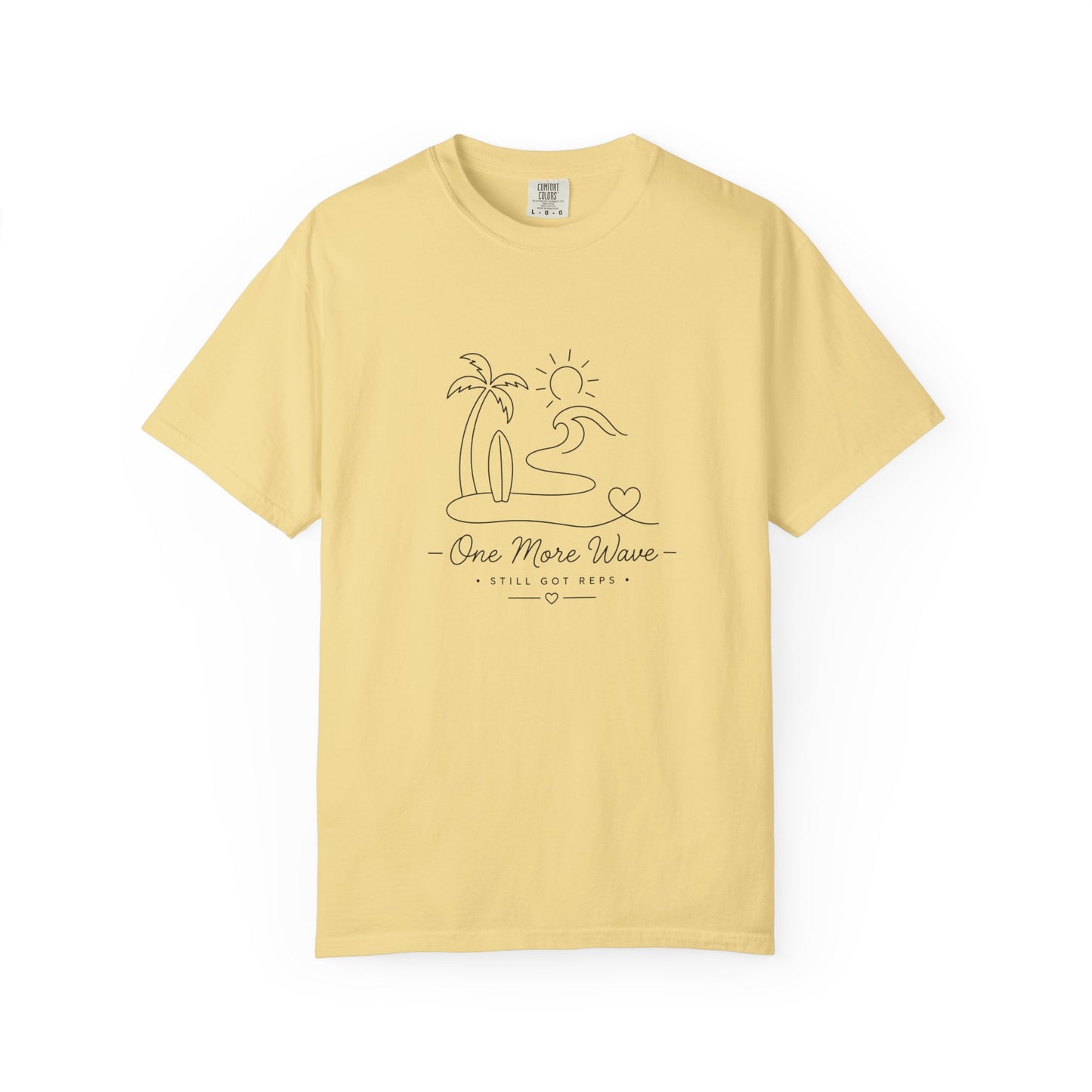Adventure Series, T-Shirt — "One More Wave" Minimal Beach Line Art Tee