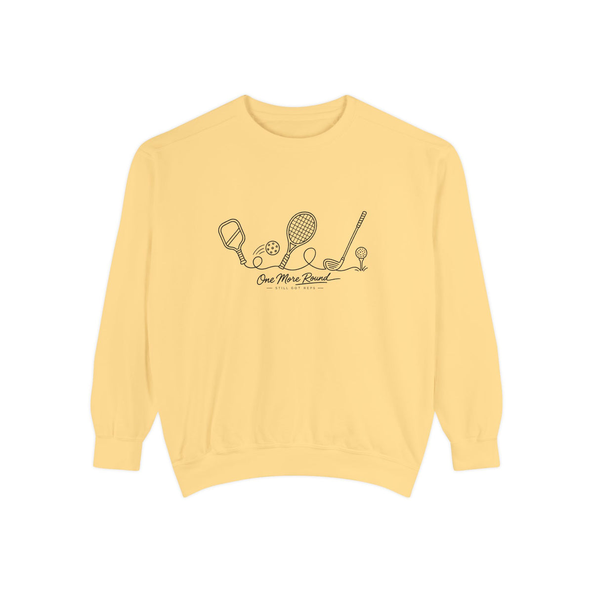 Athletic Longevity Pullover | One More Round Graphic Sweatshirt | Active Aging Top