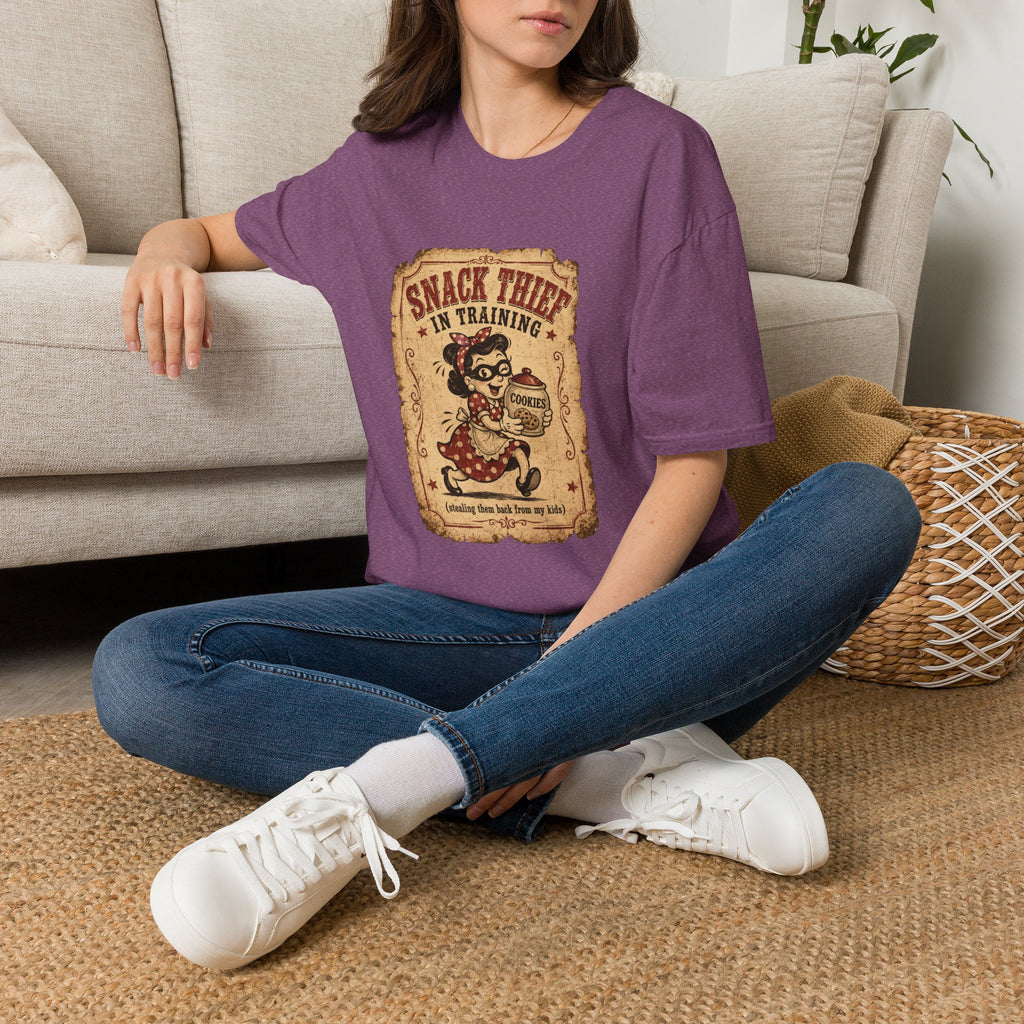 Snack Thief T-Shirt — Funny Retro Cookie Lover Tee ("Snack Thief in Training")