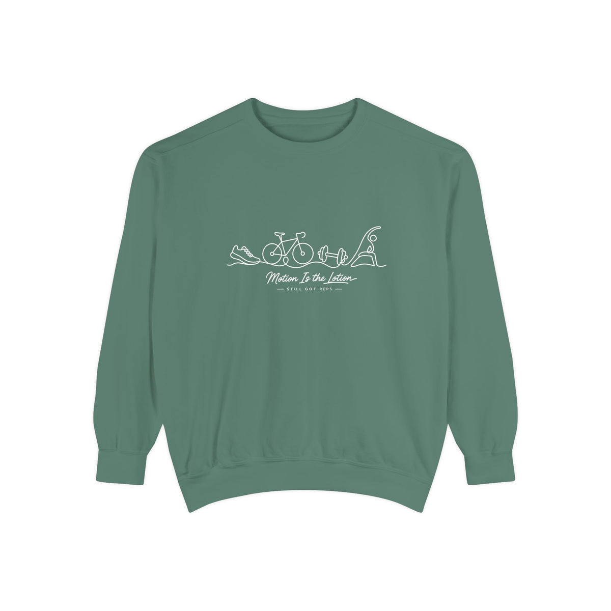 Lifestyle Wellness Pullover | Motion is the Lotion Graphic Sweatshirt | Daily Movement Top