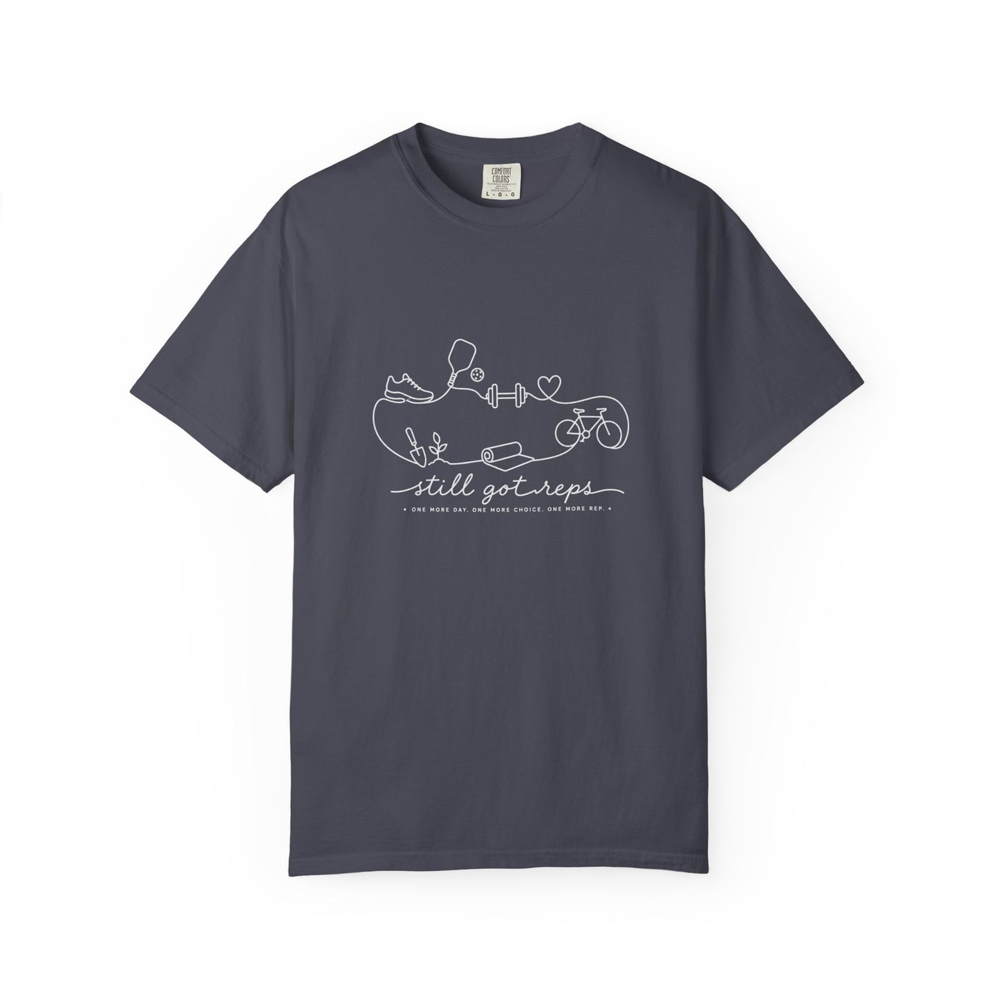 Adventure Series, Still Got Reps — Minimal Fitness Line Art T-Shirt